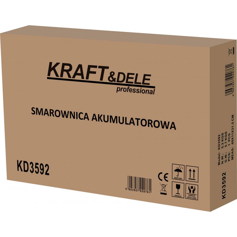 Smarownica akumulatorowa 21V 3Ah + walizka KD3592
