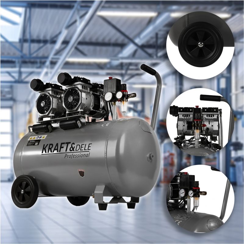 Kompresor bezolejowy 100L / 2 x 1500W KD1398