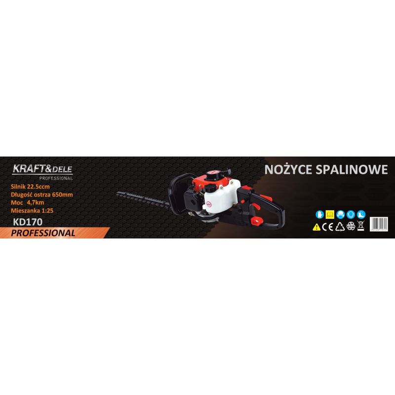 Spalinowe nożyce do żywopłotu 65cm KD170