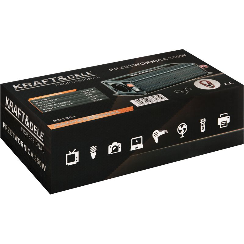 Przetwornica samochodowa 350W/700W 24V - 230V KD1251
