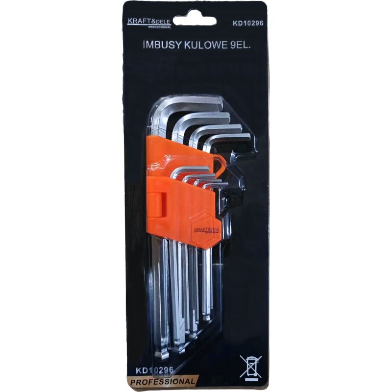 Zestaw 9 imbusów kulkowych KD10296