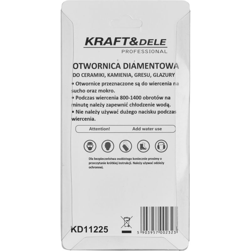 Otwornica diamentowa do gresu 65mm KD11225