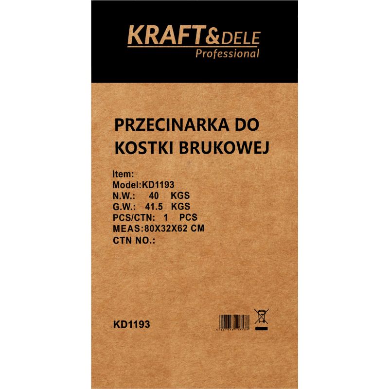 Gilotyna do kostki brukowej cegieł KD1193