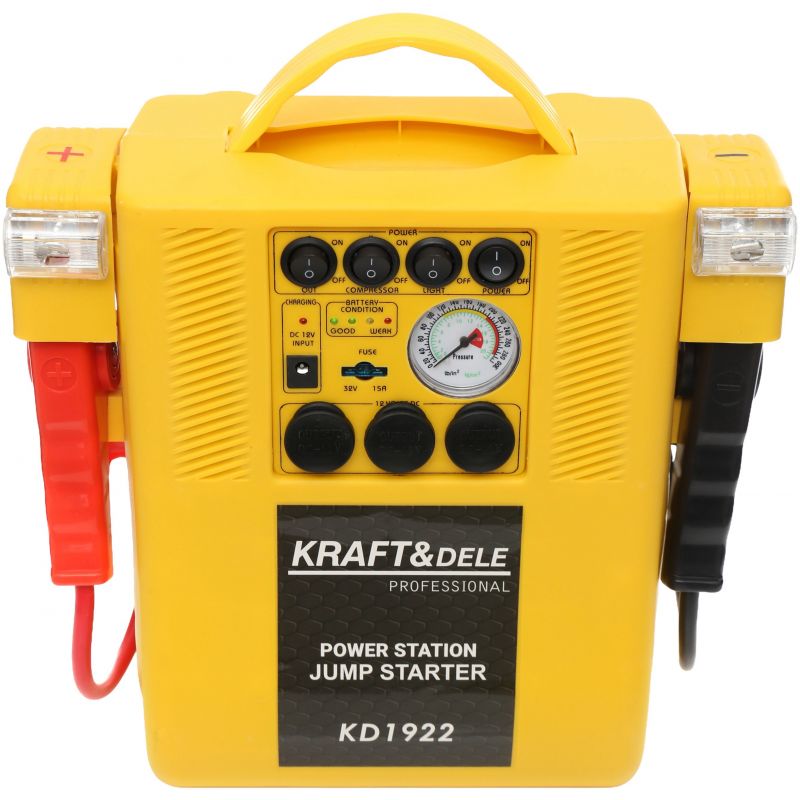 Jump starter 4W1 - urządzenie wielofunkcyjne - rozruch, kompresor, latarka KD1922