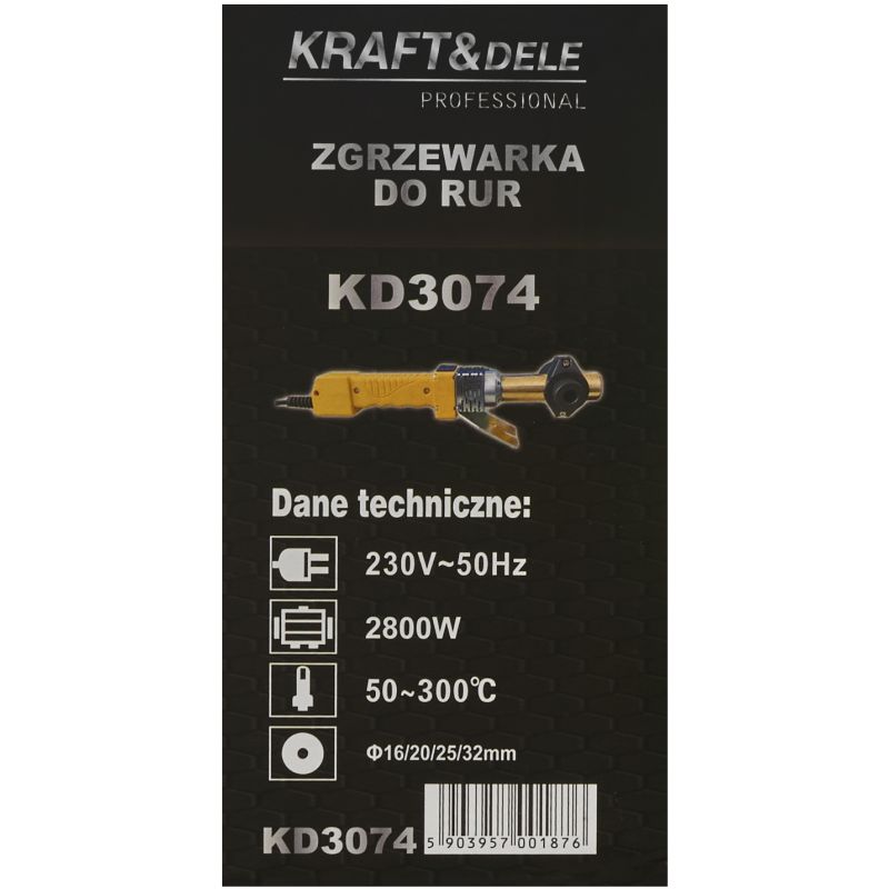 Zgrzewarka trzpieniowa do rur 2800W KD3074