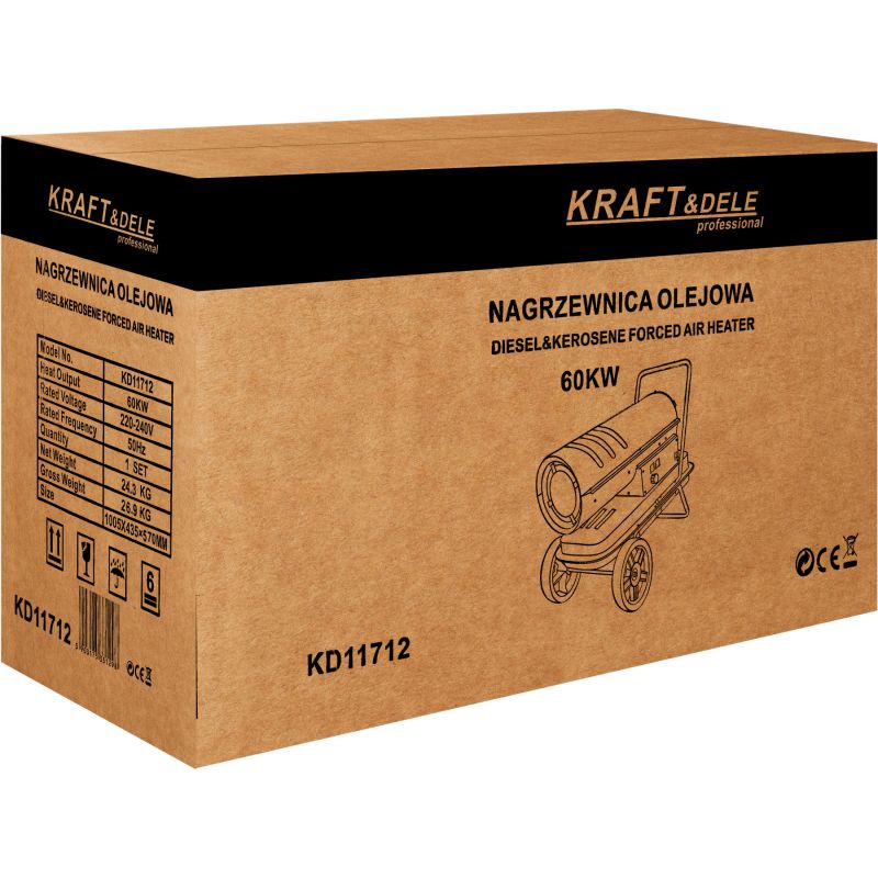Nagrzewnica olejowa 60KW termostat KD11712