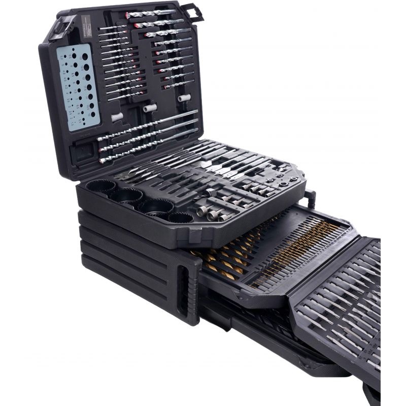 Wiertła, otwornice, dłuta, bity - zestaw 300-el. KD998