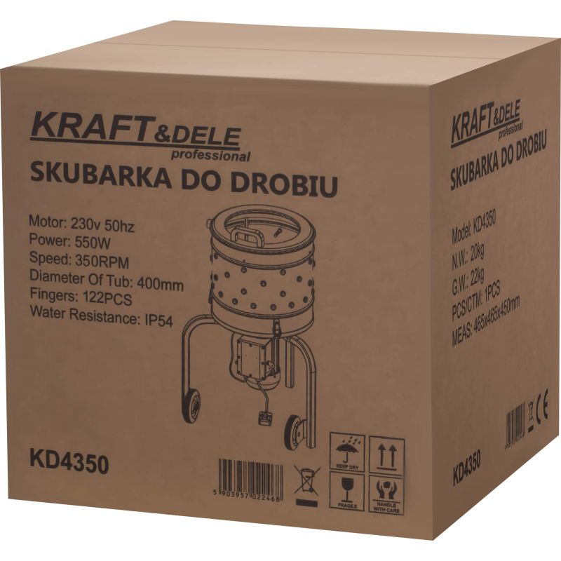 Skubarka do drobiu 550W 400mm KD4350