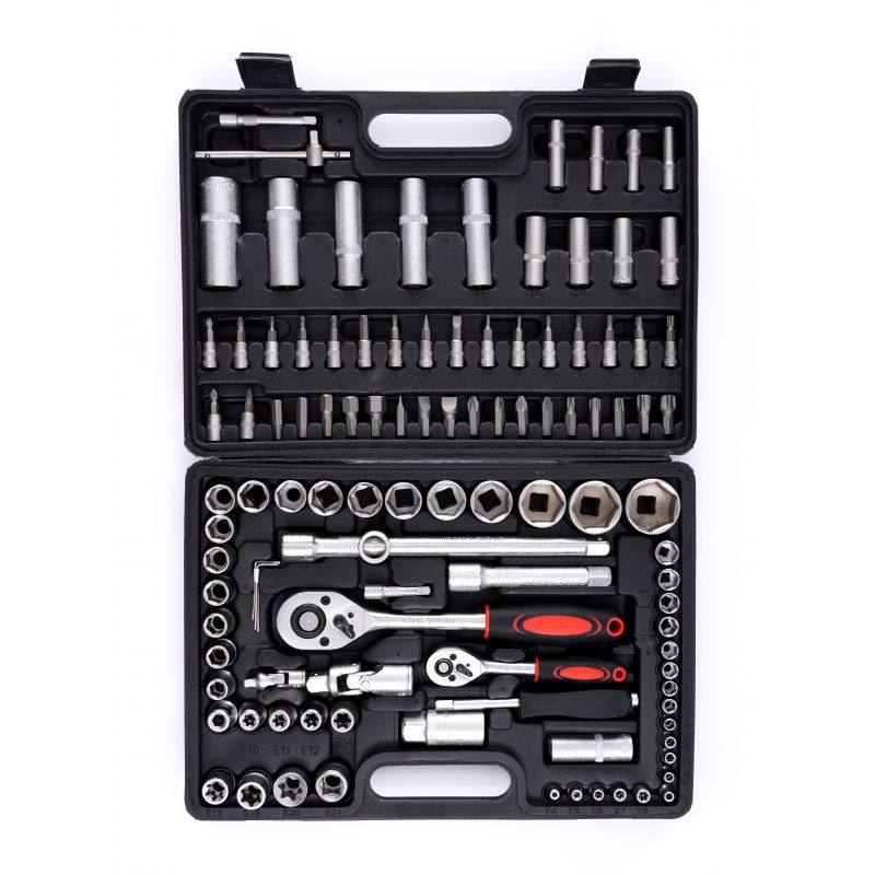 Zestaw Kluczy NASADOWYCH Z GRZECHOTKAMI EC303 108EL. Walizka