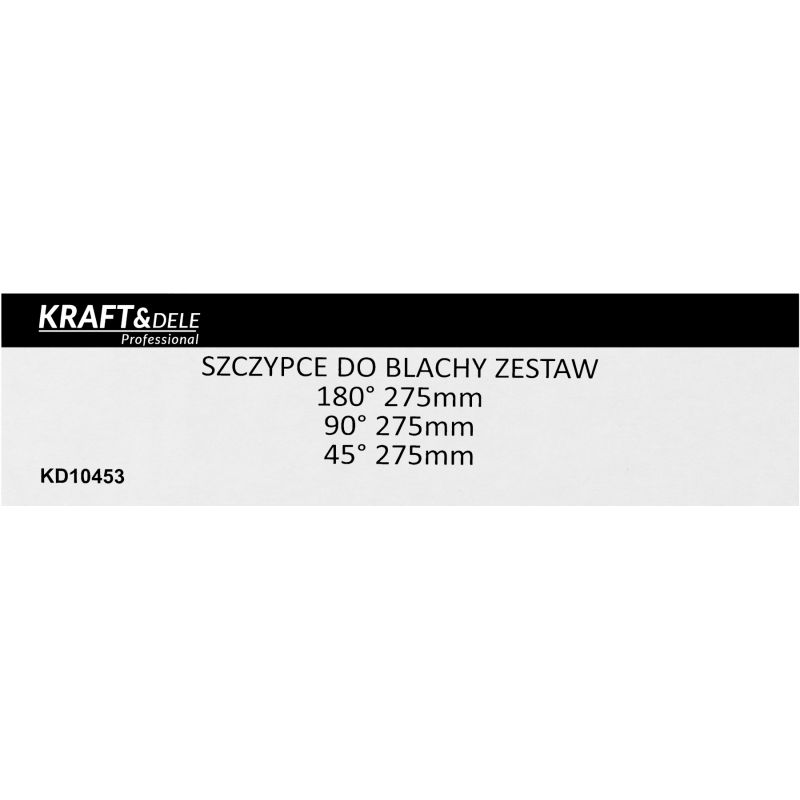 Komplet szczypiec dekarskich do gięcia blachy 180° / 90° / 45° 275mm KD10453