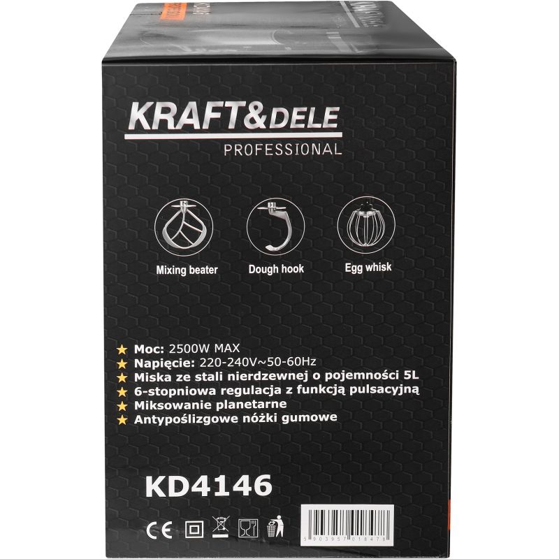 Planetárny miešač max. 2500W / 5L KD4146