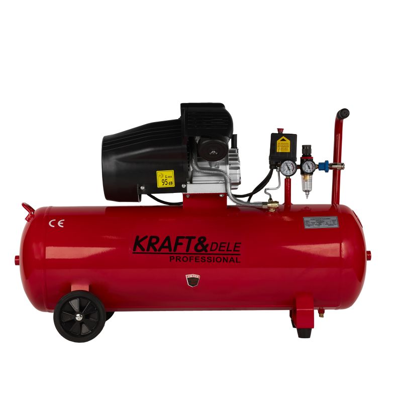 Olejový kompresor 100L 2 valce KD1480 + separátor