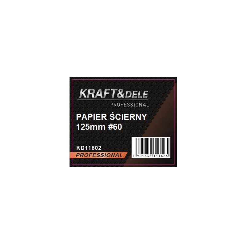 Papier ścierny 50szt. krążek 125mm P60 na rzep KD11802