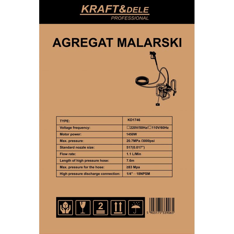 Pistolet natryskowy 1450W KD1746