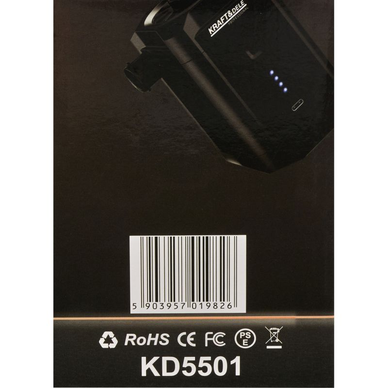 Pompka akumulatorowa usb-c 5500mAh + końcówki KD5501