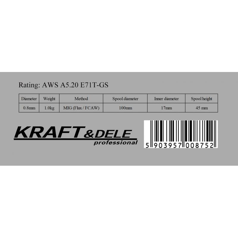 Drut spawalniczy bezgazowy samoosłonowy 0,8mm 1kg KD1148