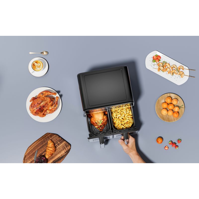 Beztuková fritéza 9L 2500W dve oddelenia 4,5L + LCD KD4179