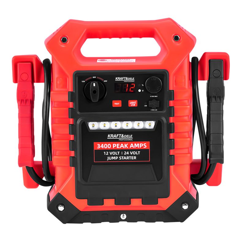 Jump-starter 3400/1400A 12/24V+OŚWIETLENIE KD5345