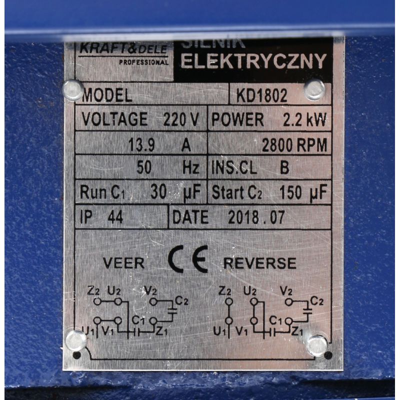 Silnik elektryczny 2,2KW 220V 2800rpm KD1802