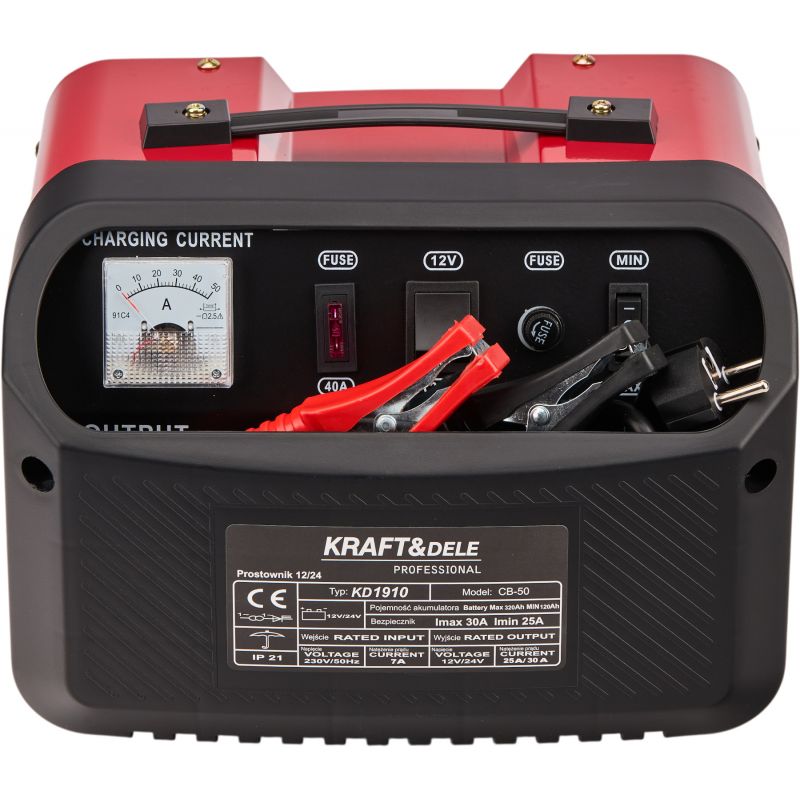Prostownik samochodowy 12 24V 50A 320Ah KD1910
