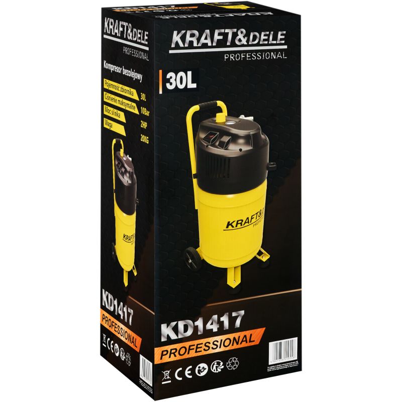 Kompresor bezolejowy 30L 10bar KD1417