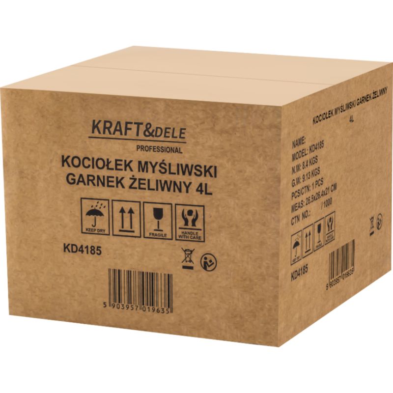 Kociołek myśliwski / Garnek żeliwny 4L KD4185