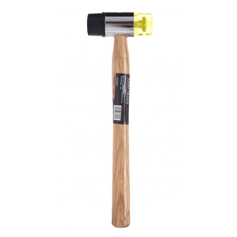Młotek gumowo plastikowy 35mm z drewnianą rączką KD904