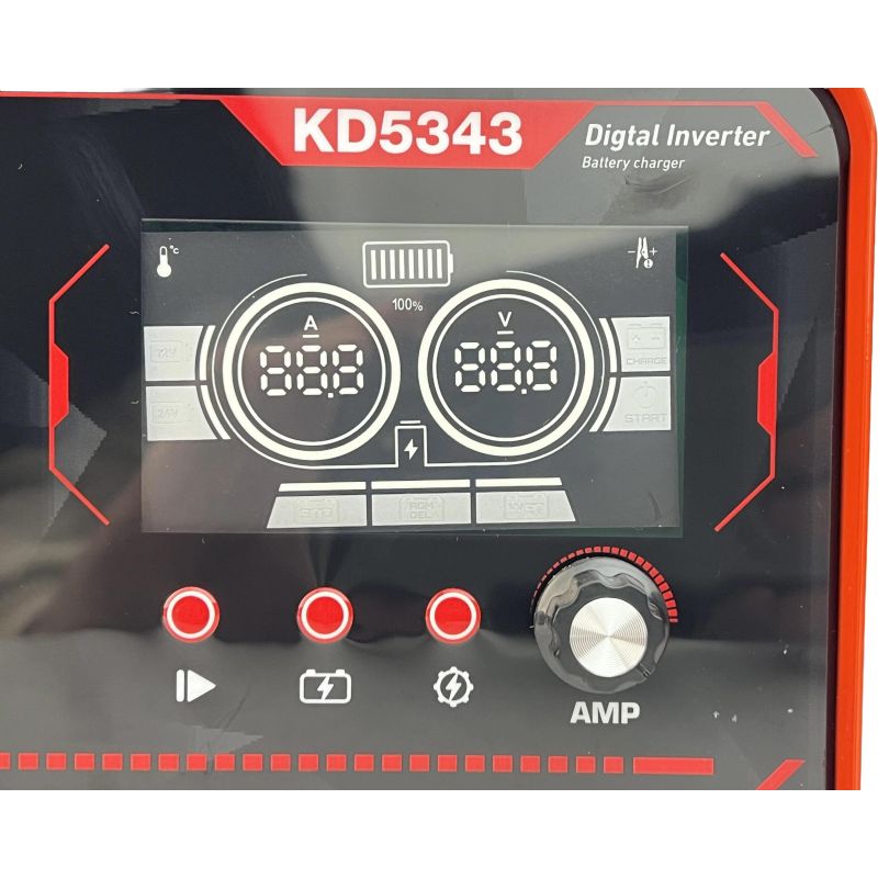 Prostownik z rozruchem 12/24V 50-400Ah 30A rozruch 200A KD5343