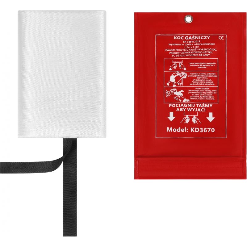 Koc gaśniczy 1,2x1,8M włókno szklane KD3670