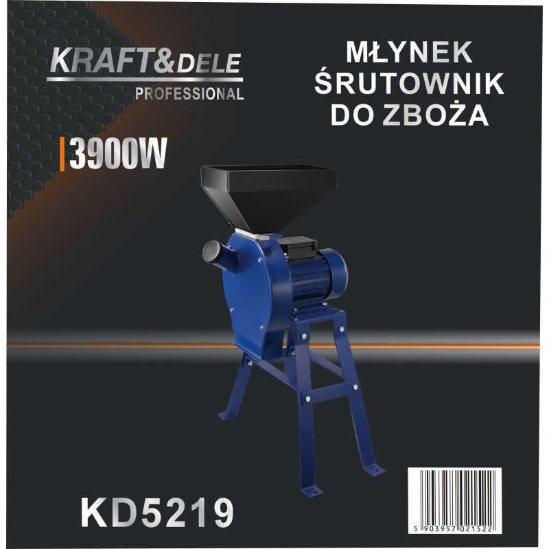 Młynek śrutownik do zboża 3900W KD5219