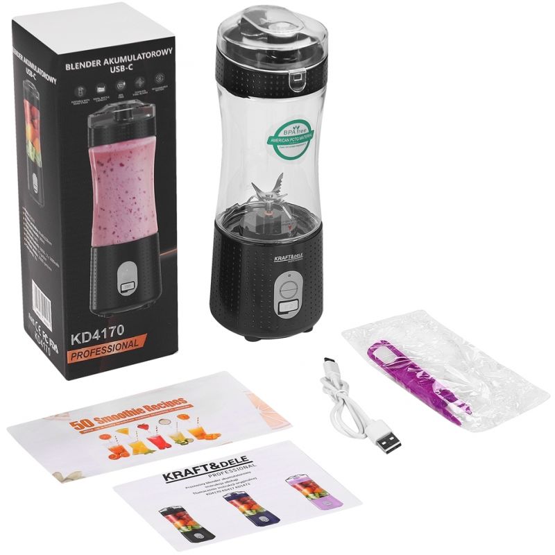 Nabíjací mixér USB-C 380ml / 2x3000mAh KD4170