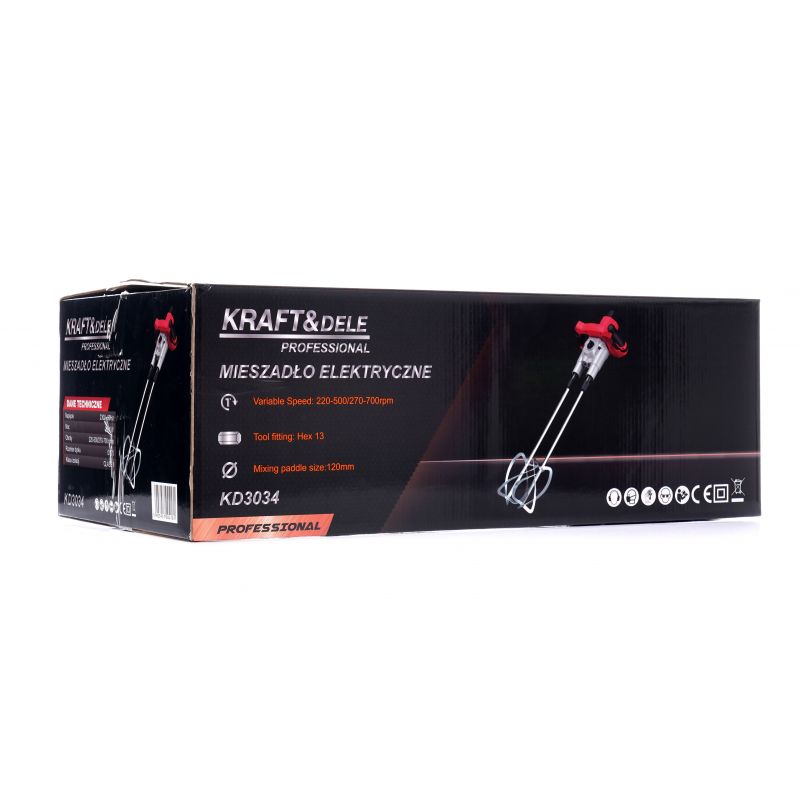 Mieszadło elektryczne hex 13 120mm 2800W KD3034