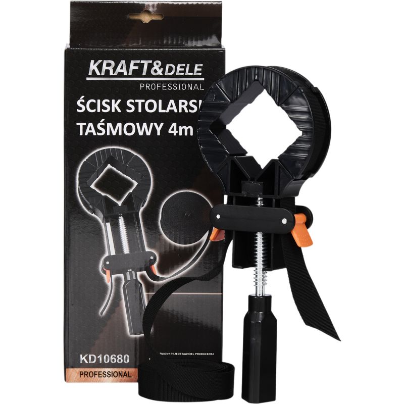 Ścisk stolarski kątowy taśmowy 4m KD10680