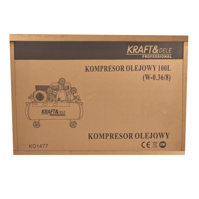 Kompresor olejowy 100L 3 Tłoki KD1477 + Seperator
