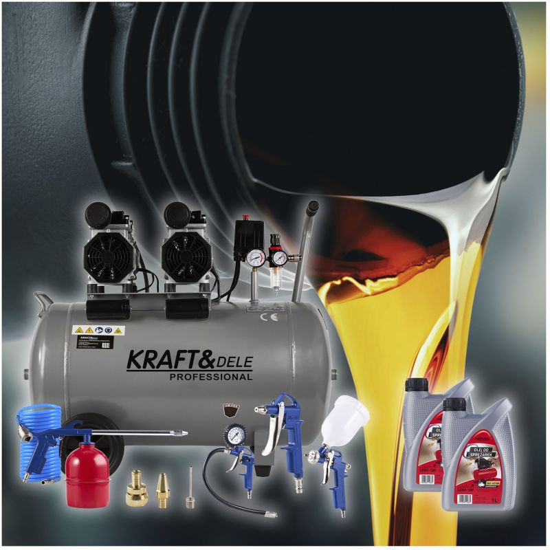 Kompresor bezolejowy 100L / 2 x 1500W KD1398