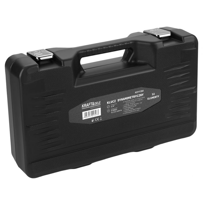Klucz dynamometryczny 1/4" 5–25Nm zestaw 32el. KD11394