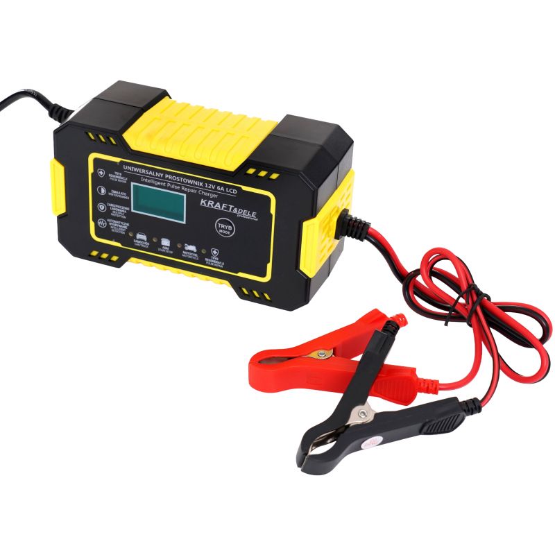 Automatyczny prostownik akumulatorowy LCD 12V / 6A KD1290