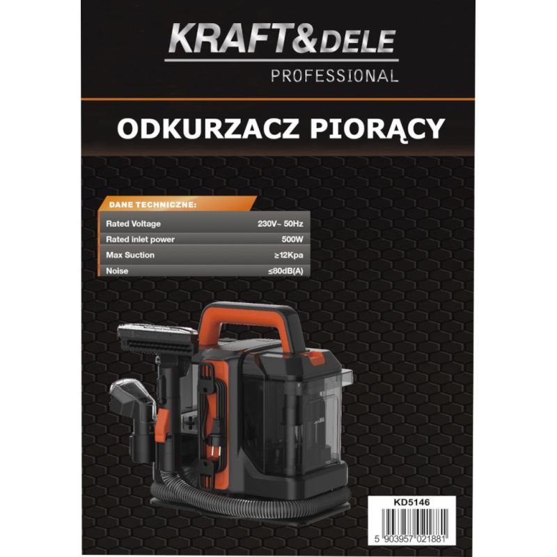 Odkurzacz piorący 500W 12Kpa KD5146