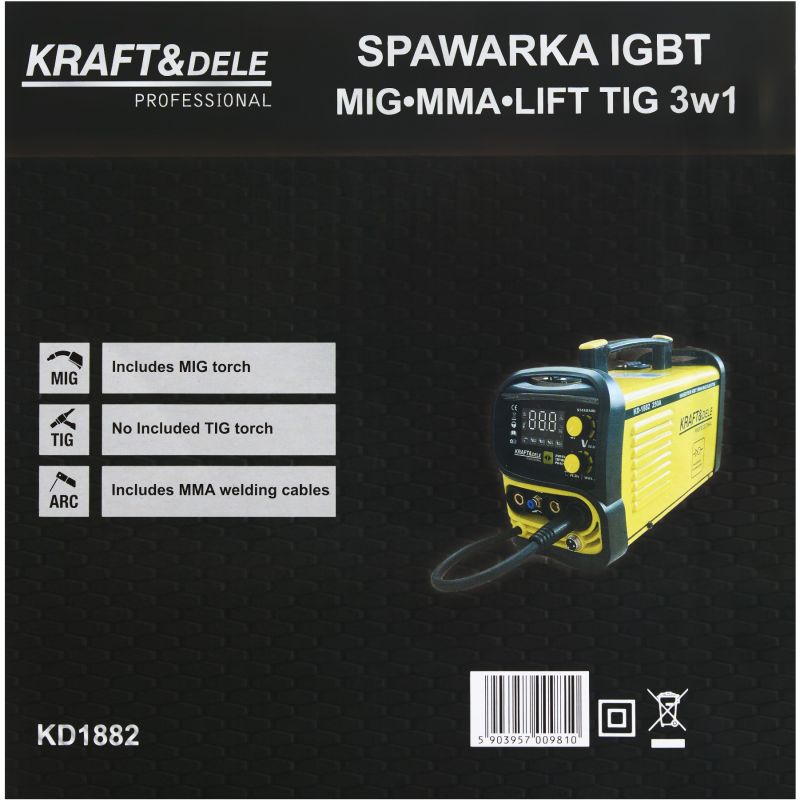 Spawarka igbt - gaz / bez gazu / mig / mma / tig KD1882