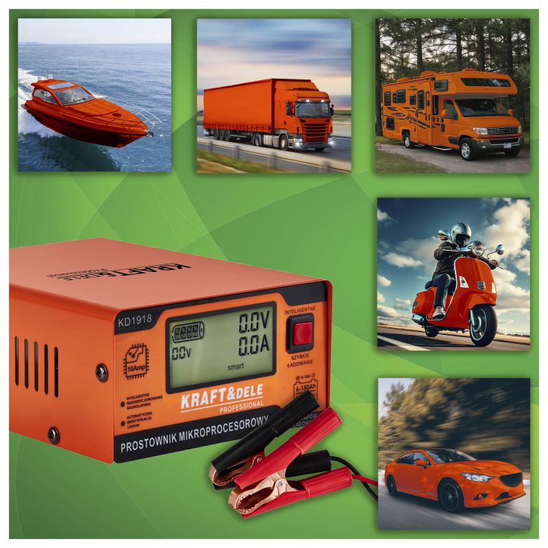 Prostownik mikroprocesorowy 10AMP 12/24V