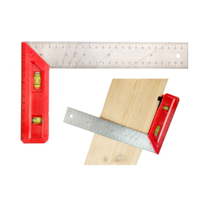 Kątownik z poziomicą 250mm KD10726