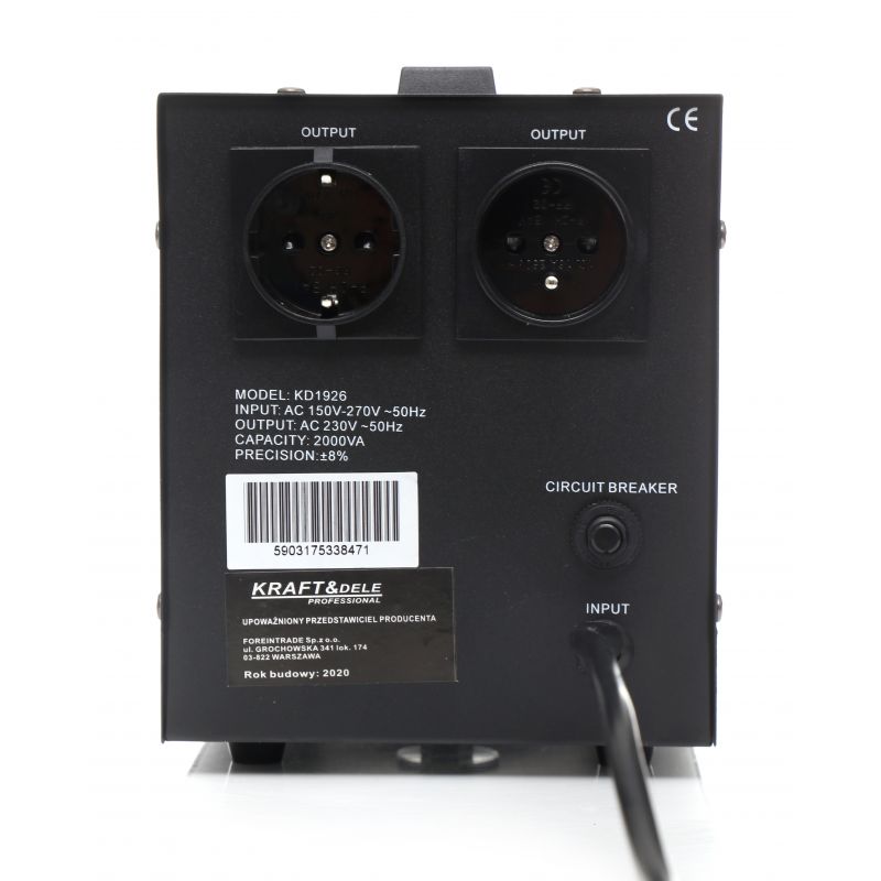 Stabilizator napięcia 2000VA 230V KD1926