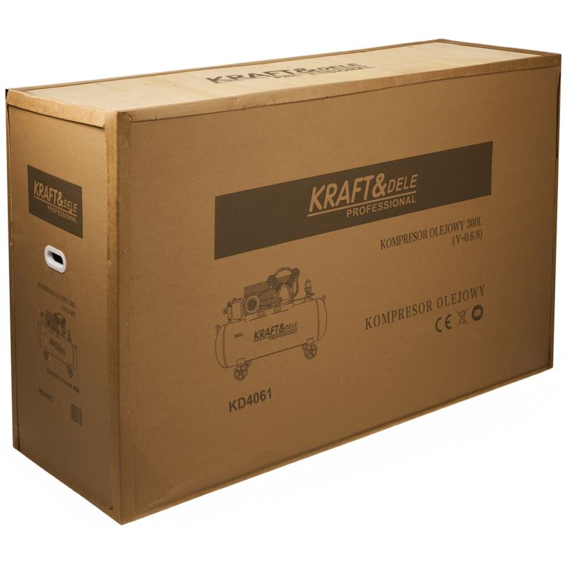 Olejový kompresor 300L, 2 valce, KD4061