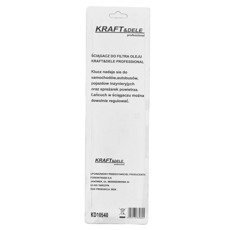 Ściągacz do filtra oleju łańcuchowy KD10540