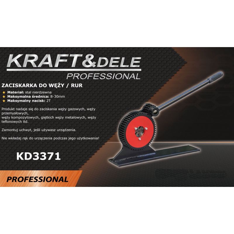 Zaciskarka do węży/rur 8-30MM 2T KD3371
