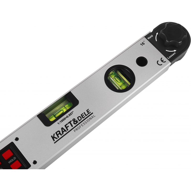 Kątomierz elektr. z poziomnica LCD 400 mm KD3561