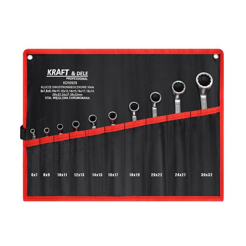 Klucze dwustronnie-oczkowe 10el. KD10929