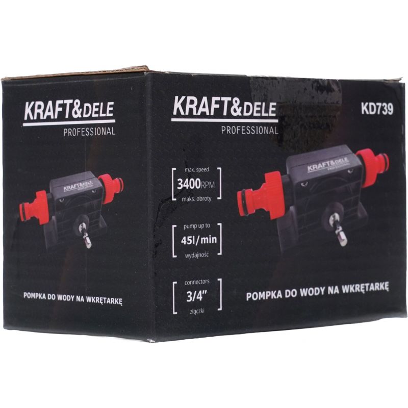 Pompa do wody na wkrętarkę 45l / min / 3/4" KD739