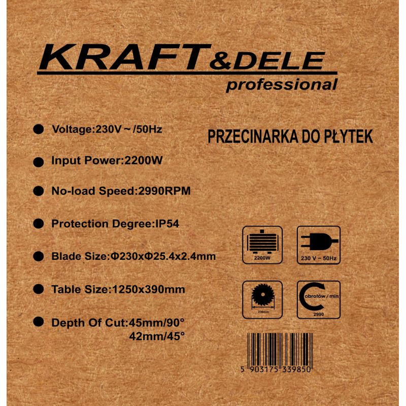 Przecinarka stołowa do glazury 1200mm 2200W KD1372