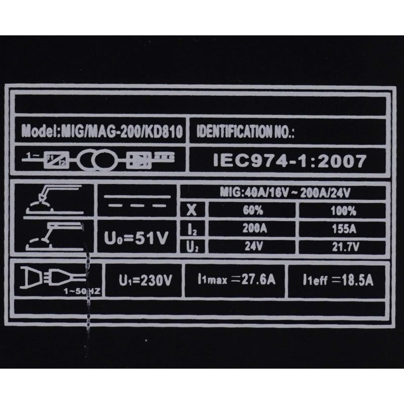 Spawarka Inwertorowa MIG/MAG 200A KD810